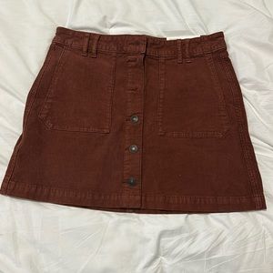 Rust corduroy skirt